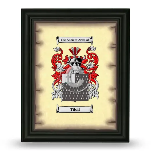 Tiloll Coat of Arms Framed - Black
