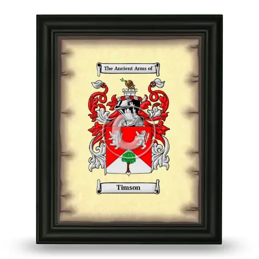 Timson Coat of Arms Framed - Black
