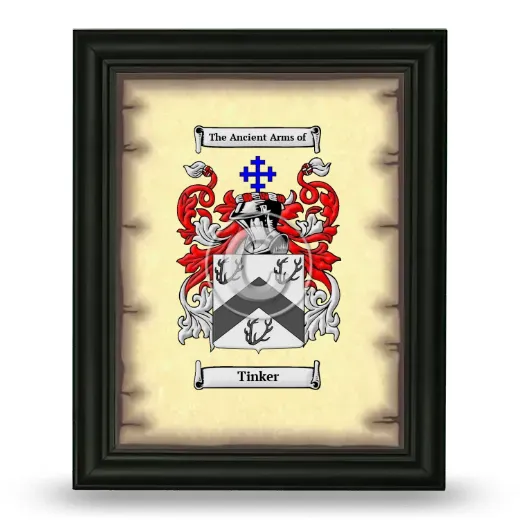 Tinker Coat of Arms Framed - Black