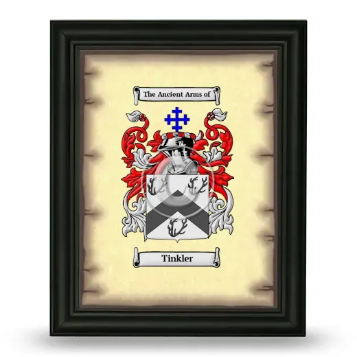 Tinkler Coat of Arms Framed - Black