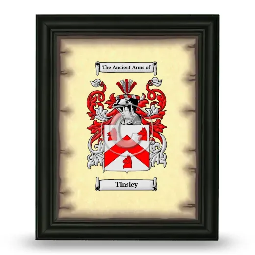 Tinsley Coat of Arms Framed - Black
