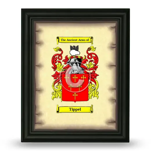 Tippel Coat of Arms Framed - Black