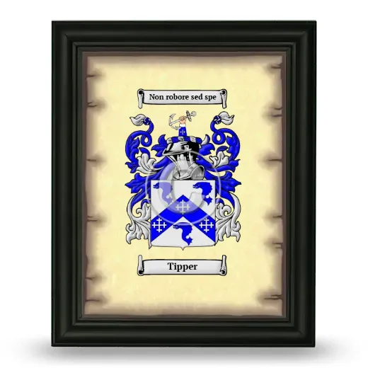 Tipper Coat of Arms Framed - Black