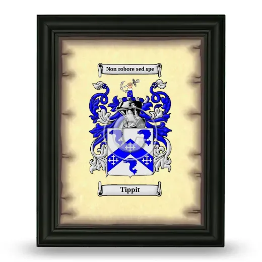 Tippit Coat of Arms Framed - Black