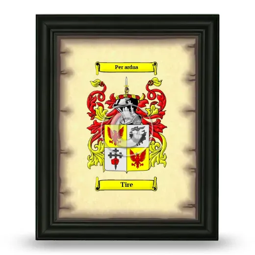 Tire Coat of Arms Framed - Black