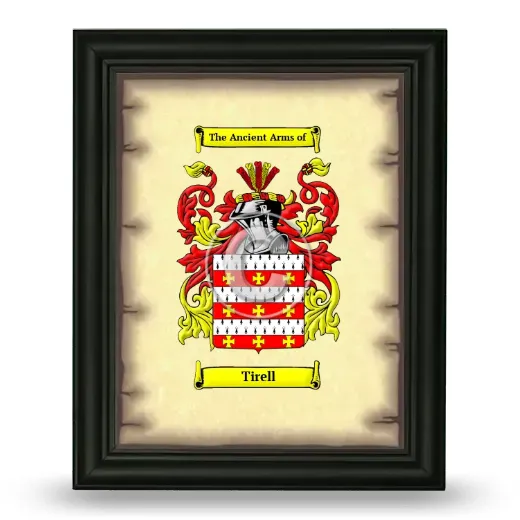 Tirell Coat of Arms Framed - Black