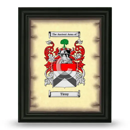 Tirny Coat of Arms Framed - Black