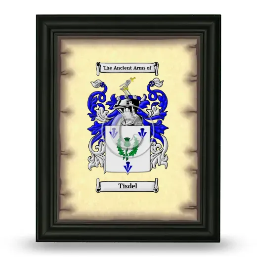 Tisdel Coat of Arms Framed - Black