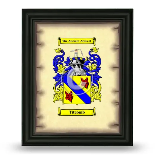 Titcomb Coat of Arms Framed - Black