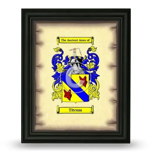 Titcum Coat of Arms Framed - Black