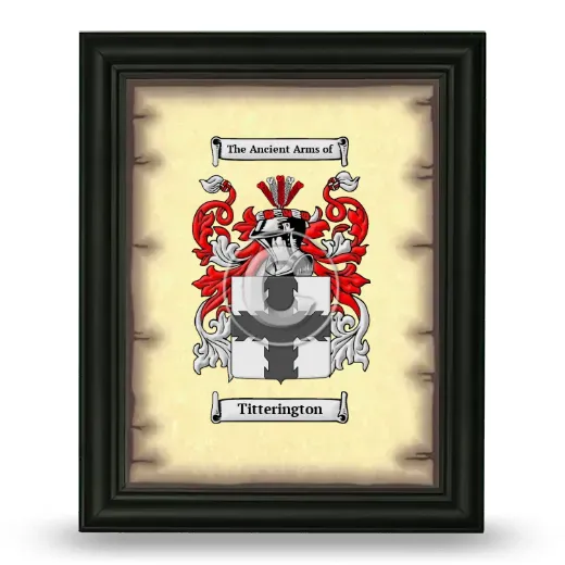 Titterington Coat of Arms Framed - Black