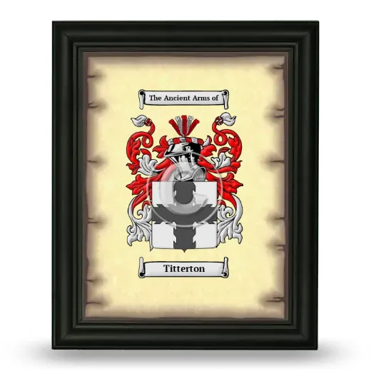 Titterton Coat of Arms Framed - Black