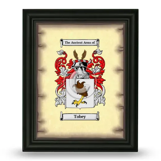 Tobey Coat of Arms Framed - Black