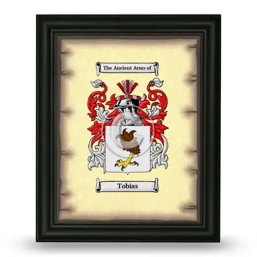 Tobias Coat of Arms Framed - Black