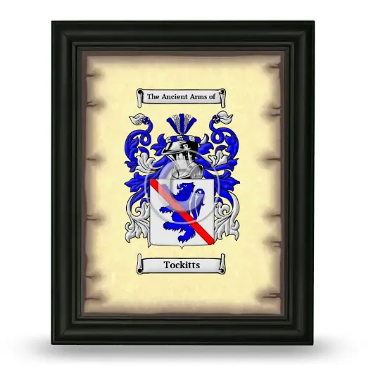 Tockitts Coat of Arms Framed - Black