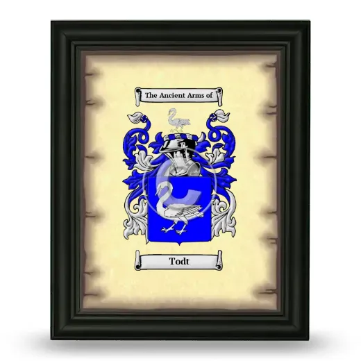 Todt Coat of Arms Framed - Black