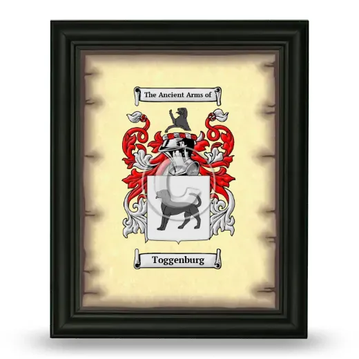 Toggenburg Coat of Arms Framed - Black