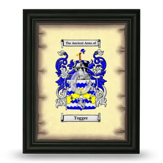 Togger Coat of Arms Framed - Black