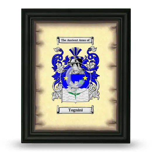 Tognini Coat of Arms Framed - Black