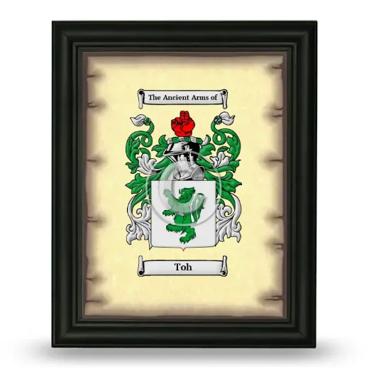 Toh Coat of Arms Framed - Black