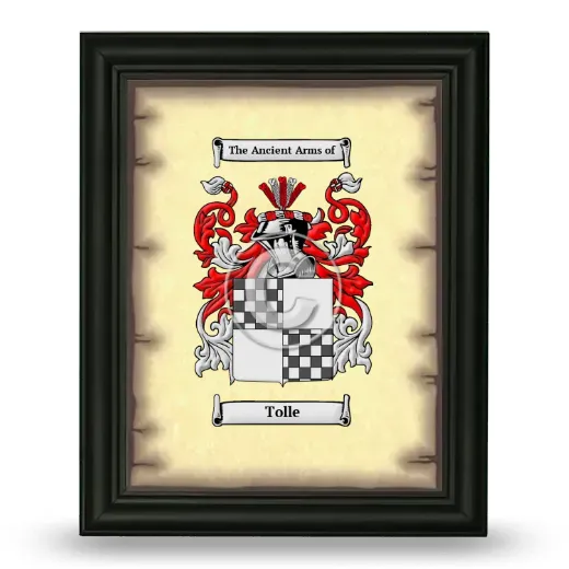 Tolle Coat of Arms Framed - Black