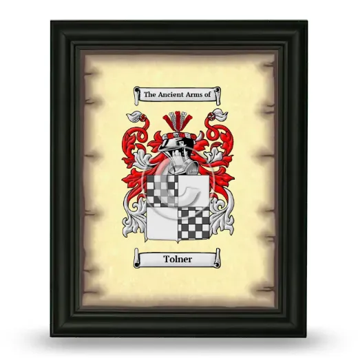 Tolner Coat of Arms Framed - Black