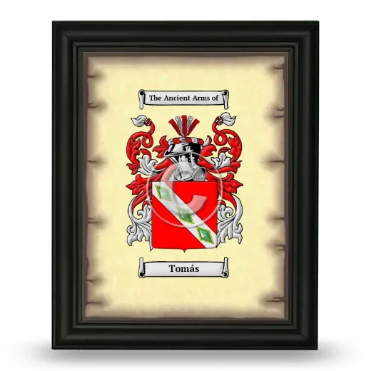 Tomás Coat of Arms Framed - Black