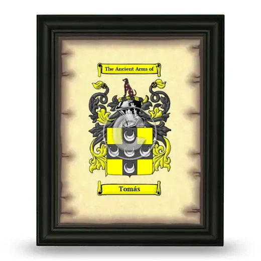 Tomás Coat of Arms Framed - Black