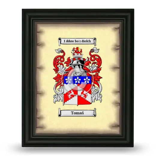 Tomaš Coat of Arms Framed - Black