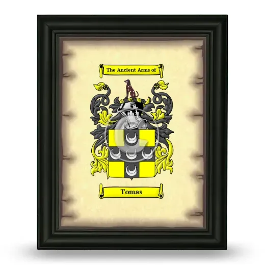 Tomas Coat of Arms Framed - Black
