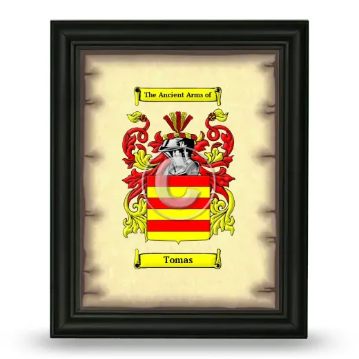 Tomas Coat of Arms Framed - Black