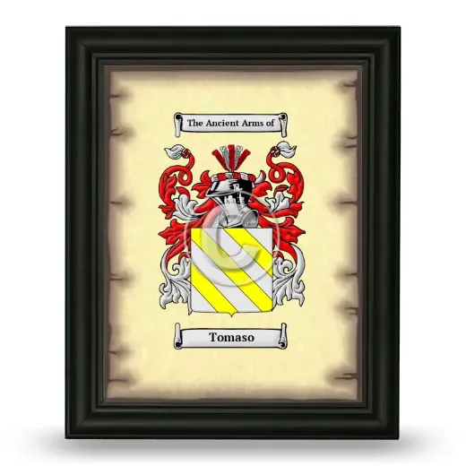 Tomaso Coat of Arms Framed - Black