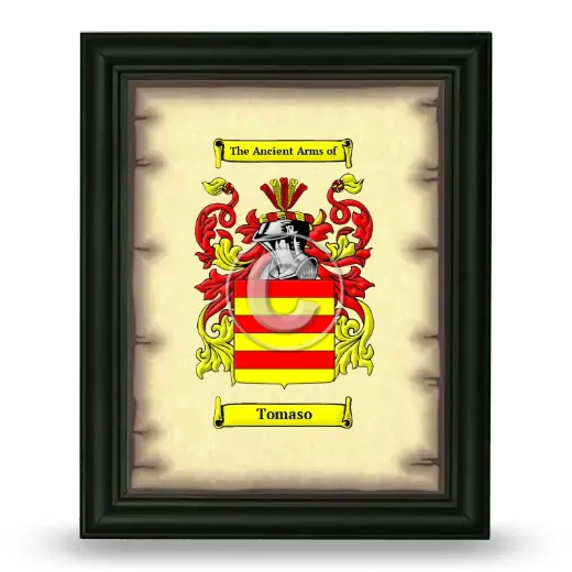 Tomaso Coat of Arms Framed - Black