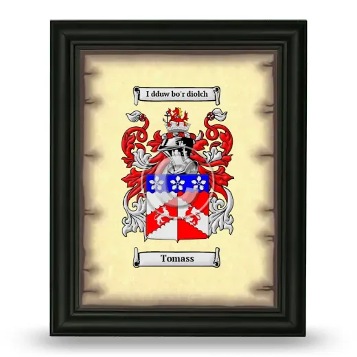 Tomass Coat of Arms Framed - Black