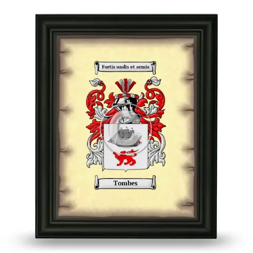 Tombes Coat of Arms Framed - Black