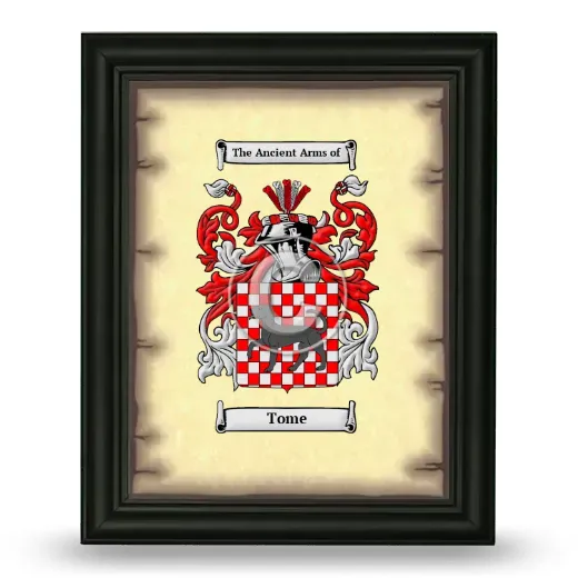 Tome Coat of Arms Framed - Black