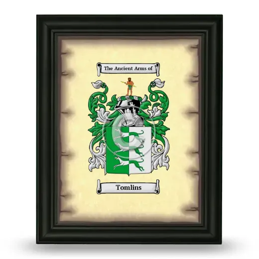 Tomlins Coat of Arms Framed - Black