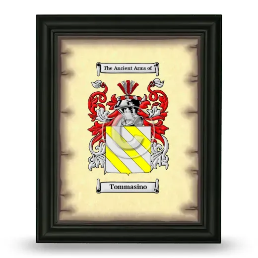 Tommasino Coat of Arms Framed - Black