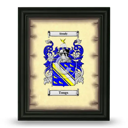 Tongs Coat of Arms Framed - Black