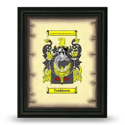 Tonkinson Coat of Arms Framed - Black