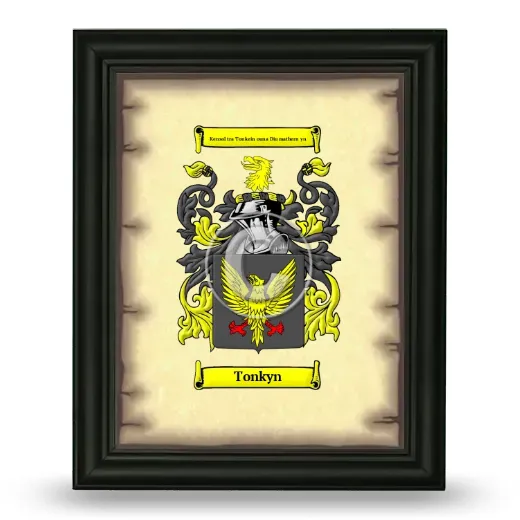 Tonkyn Coat of Arms Framed - Black