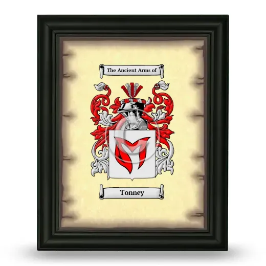 Tonney Coat of Arms Framed - Black