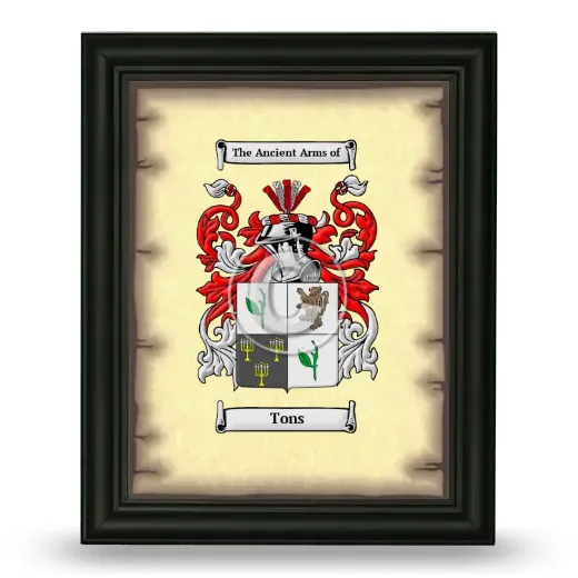 Tons Coat of Arms Framed - Black