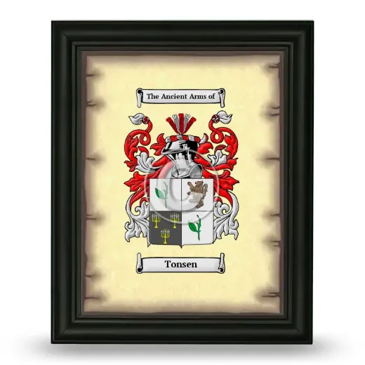 Tonsen Coat of Arms Framed - Black