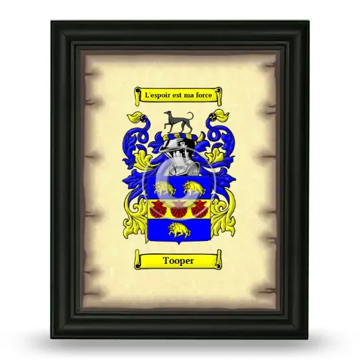 Tooper Coat of Arms Framed - Black