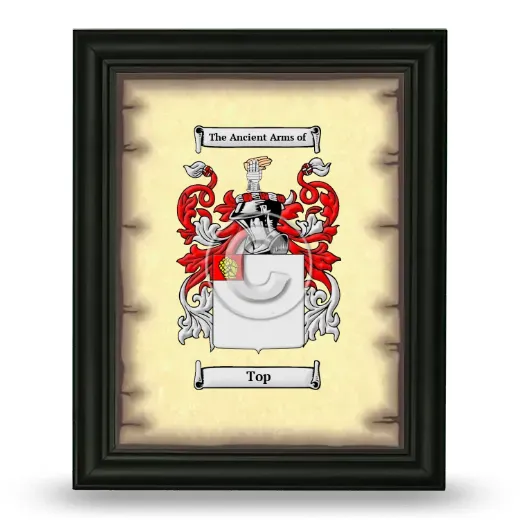 Top Coat of Arms Framed - Black