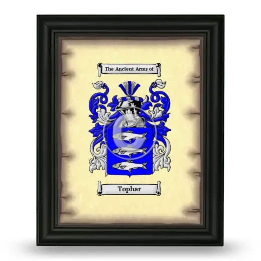 Tophar Coat of Arms Framed - Black
