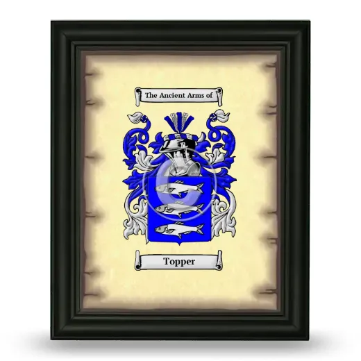 Topper Coat of Arms Framed - Black