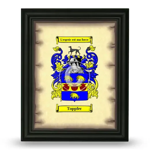 Toppfer Coat of Arms Framed - Black
