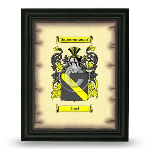 Torci Coat of Arms Framed - Black